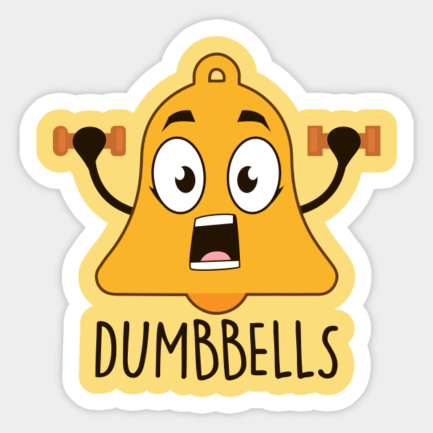 Dumbbells Sticker by NotSoGoodStudio